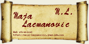 Maja Lacmanović vizit kartica